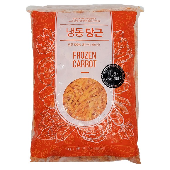 냉동야채 당근라페 김밥용 당근채 슬라이스 1kg